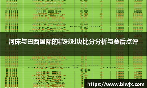 河床与巴西国际的精彩对决比分分析与赛后点评